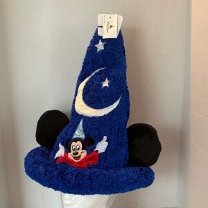 Disney Sorcerer Mickey Blue Plush Wizard Hat NWT